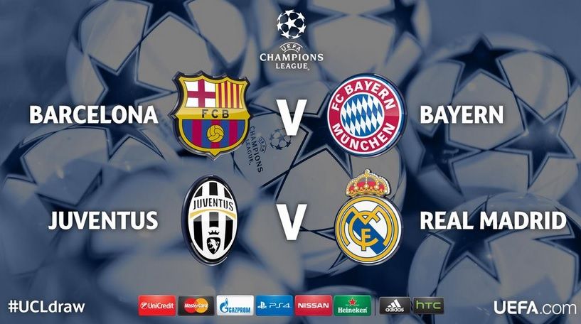 Sorteggio Champions League: la Juventus pesca il Real, Bayern contro il Barcellona