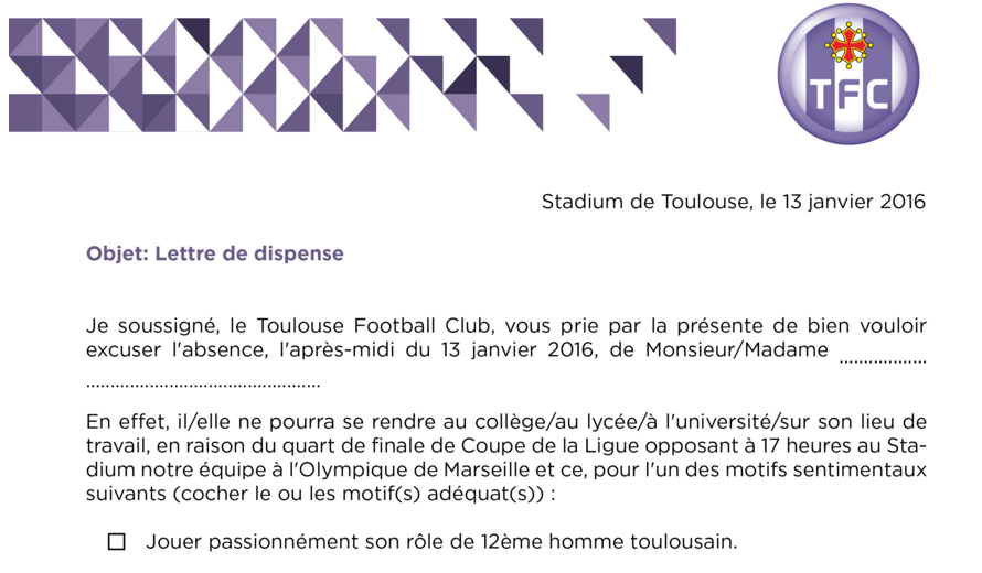 Turno di Coppa infrasettimanale: a Tolosa preparano la giustificazione