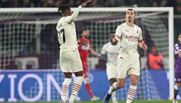 Leao con Ibrahimovic