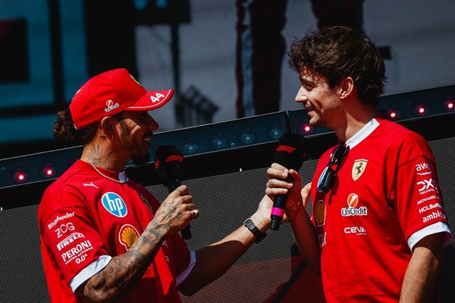 Hamilton Leclerc scuderia Ferrari